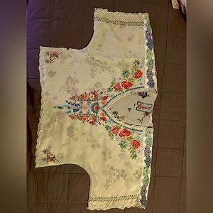 Embroidered crop top